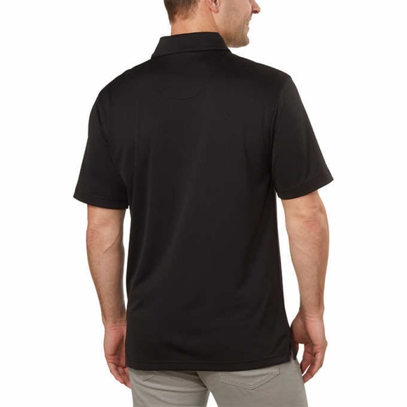 Men's Moisture Wicking Performance Polo, Black - Picture 2 of 5